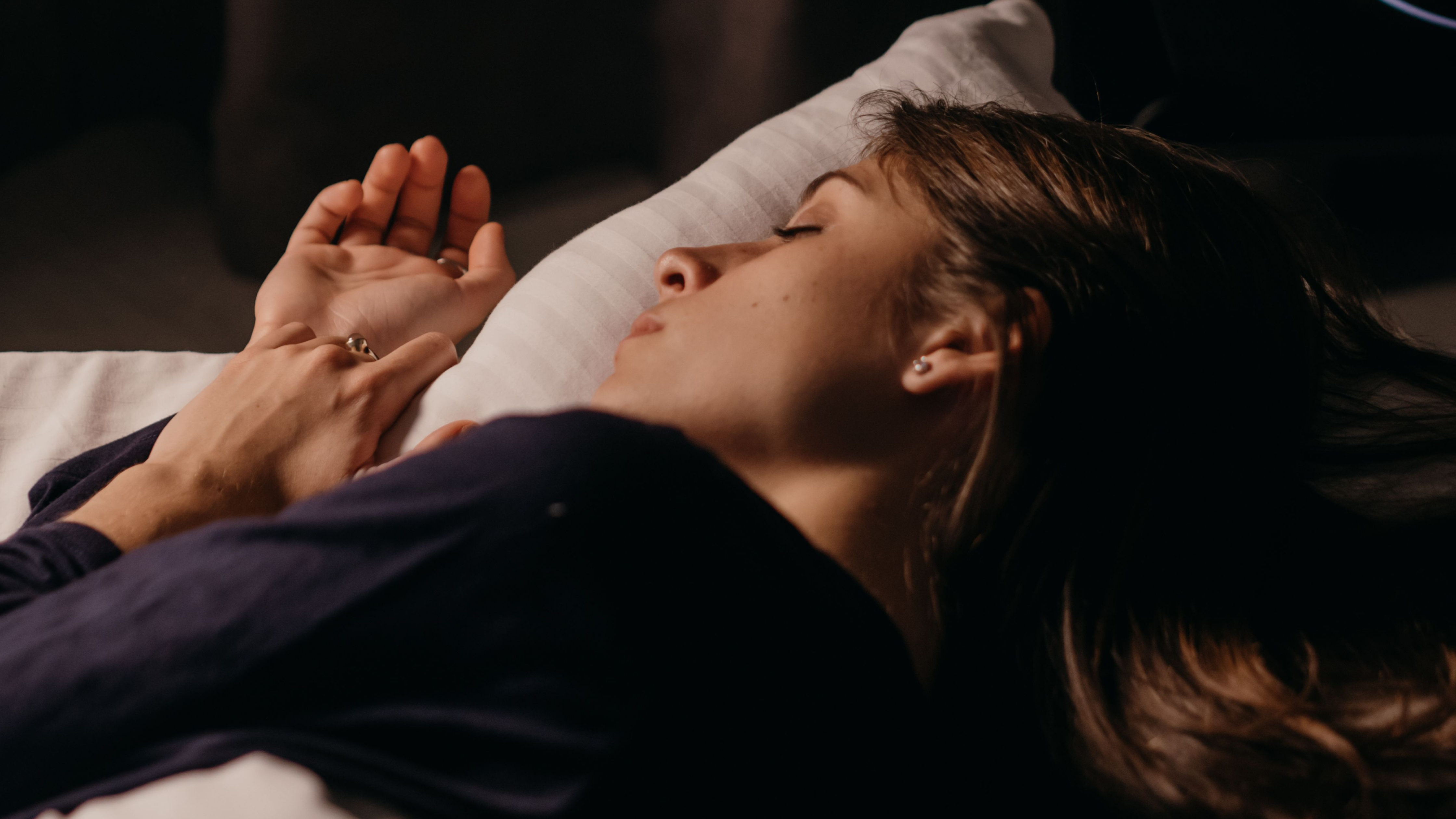 Woman sleeping in bed