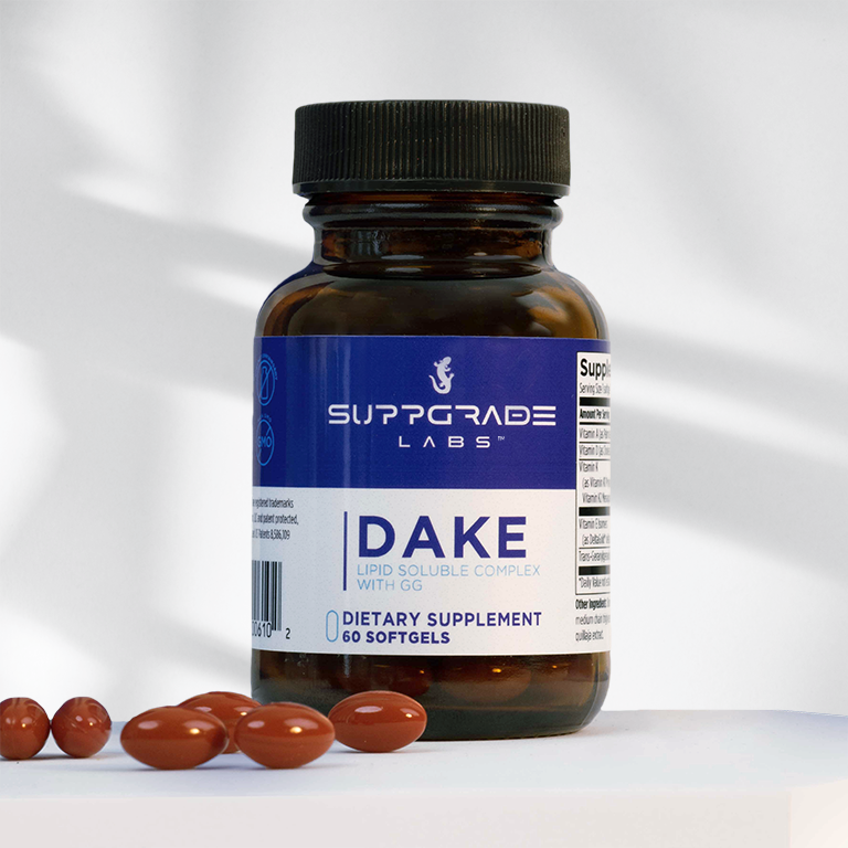 Bottle of DAKE™ shown