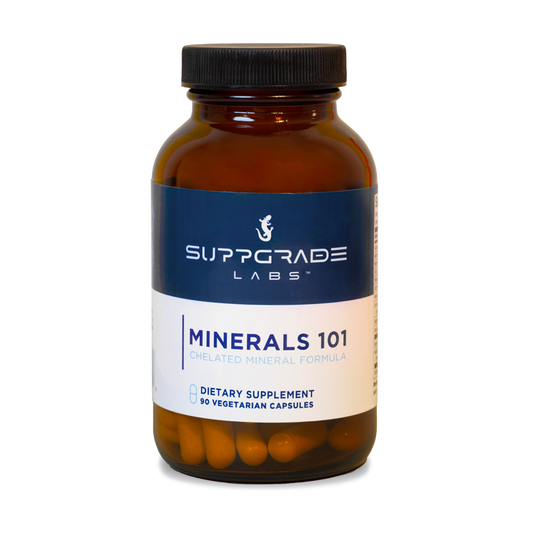 Bottle of Minerals 101 shown