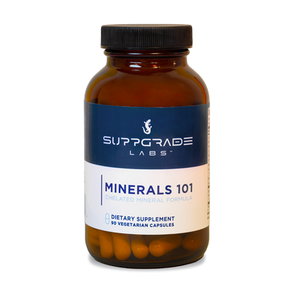 Bottle of Minerals 101 shown